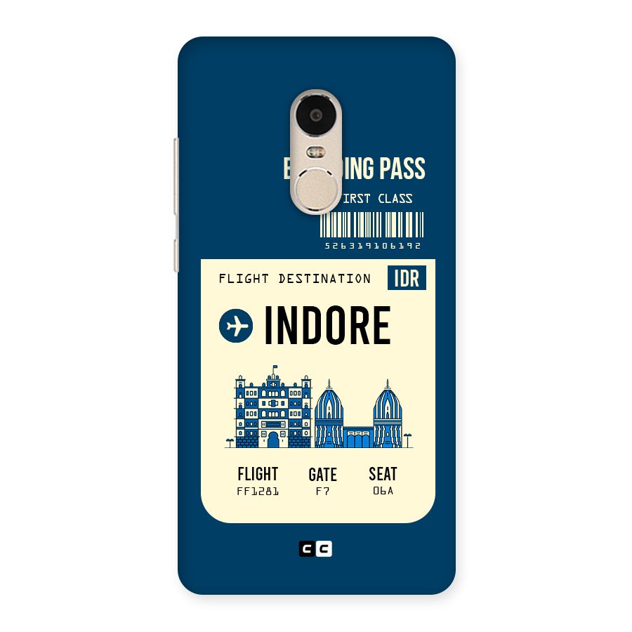 Indore Boarding Pass Back Case for Xiaomi Redmi Note 4
