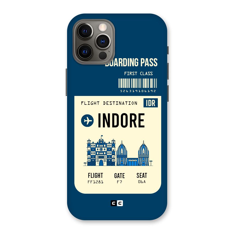 Indore Boarding Pass Back Case for iPhone 12 Pro