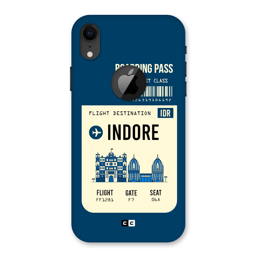 Indore Boarding Pass Back Case for iPhone XR Logo Cut