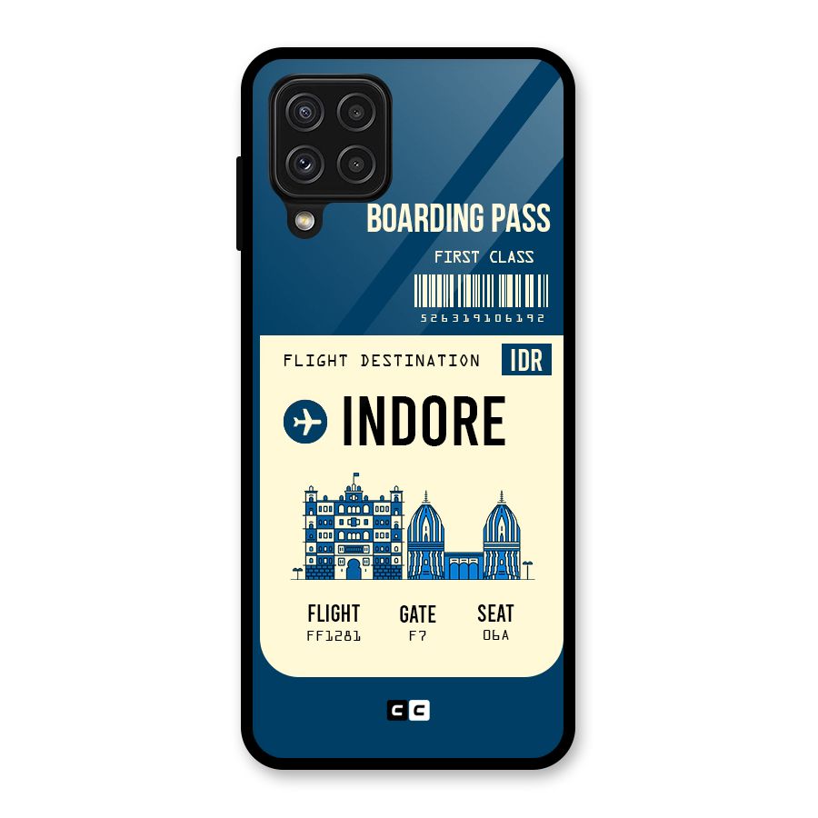 Indore Boarding Pass Glass Back Case for Galaxy A22 4G