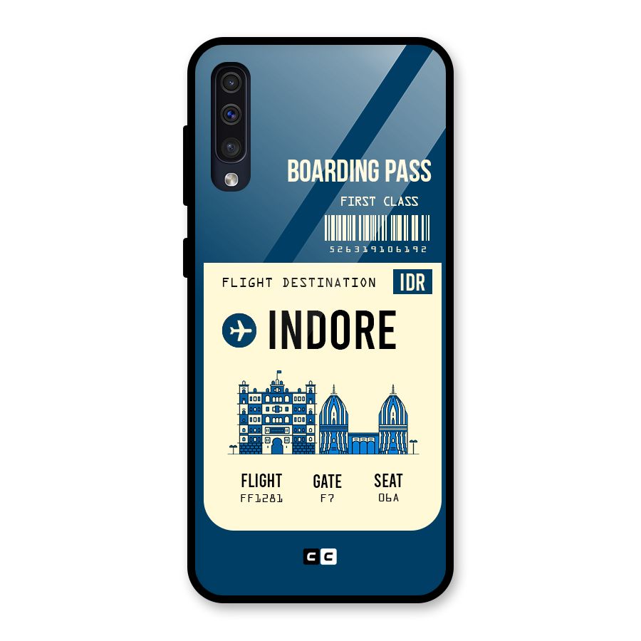 Indore Boarding Pass Glass Back Case for Galaxy A50s