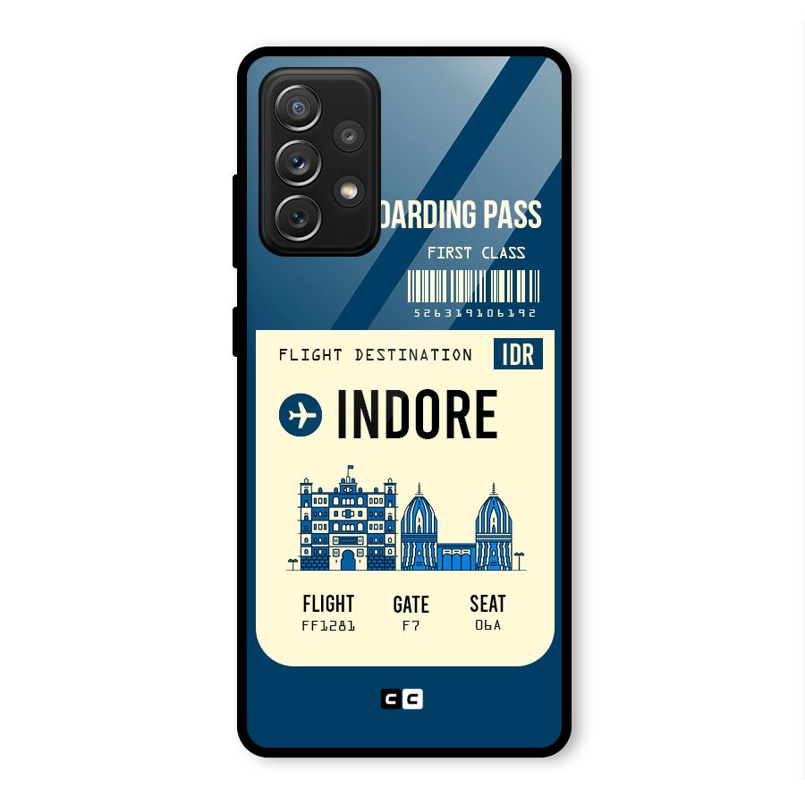 Indore Boarding Pass Glass Back Case for Galaxy A72