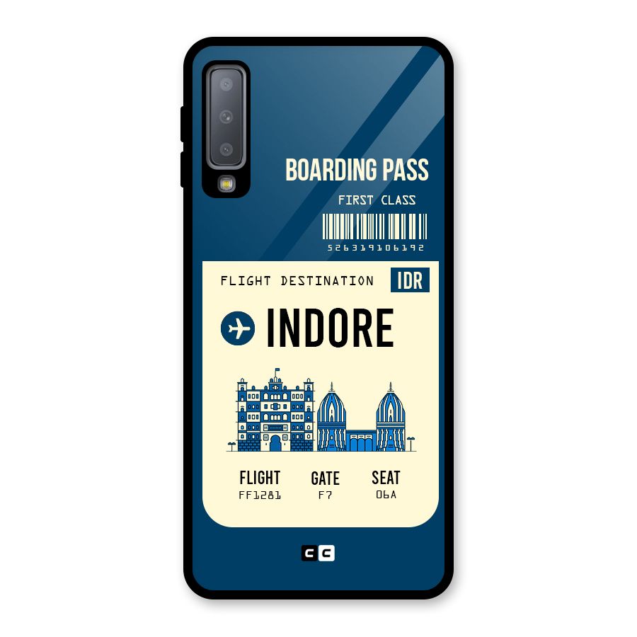 Indore Boarding Pass Glass Back Case for Galaxy A7 (2018)