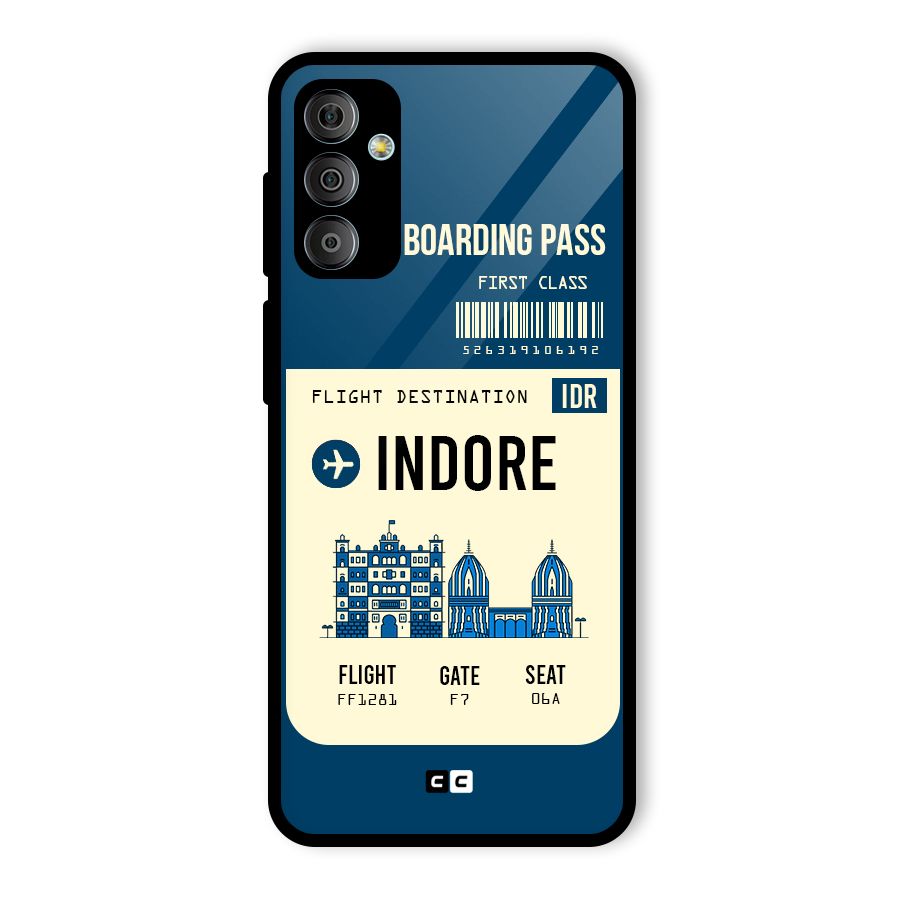 Indore Boarding Pass Glass Back Case for Galaxy F23