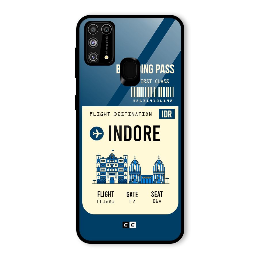 Indore Boarding Pass Glass Back Case for Galaxy F41