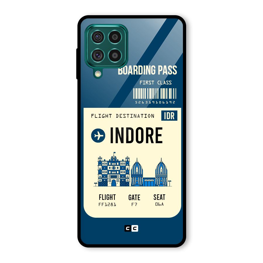Indore Boarding Pass Glass Back Case for Galaxy F62
