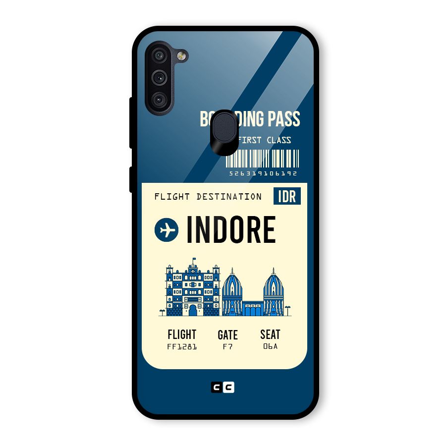 Indore Boarding Pass Glass Back Case for Galaxy M11