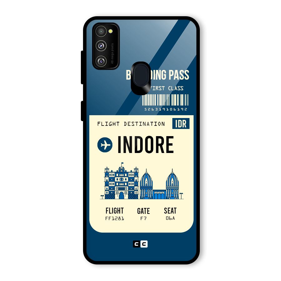 Indore Boarding Pass Glass Back Case for Galaxy M30s