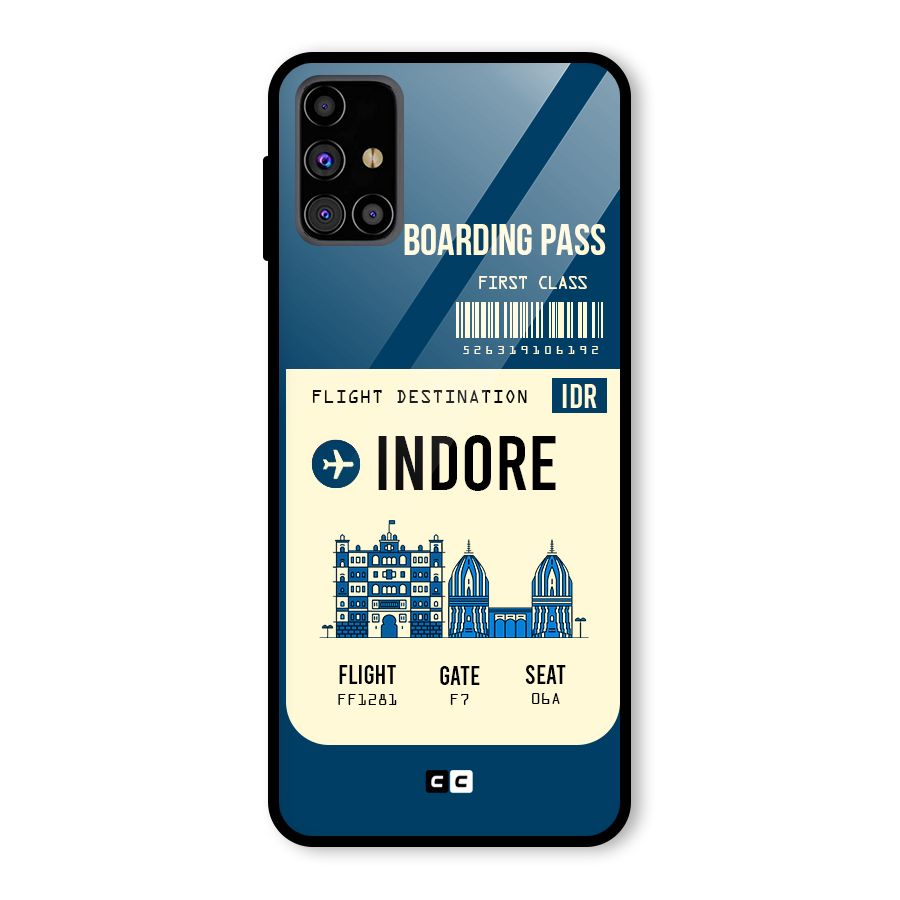 Indore Boarding Pass Glass Back Case for Galaxy M31s