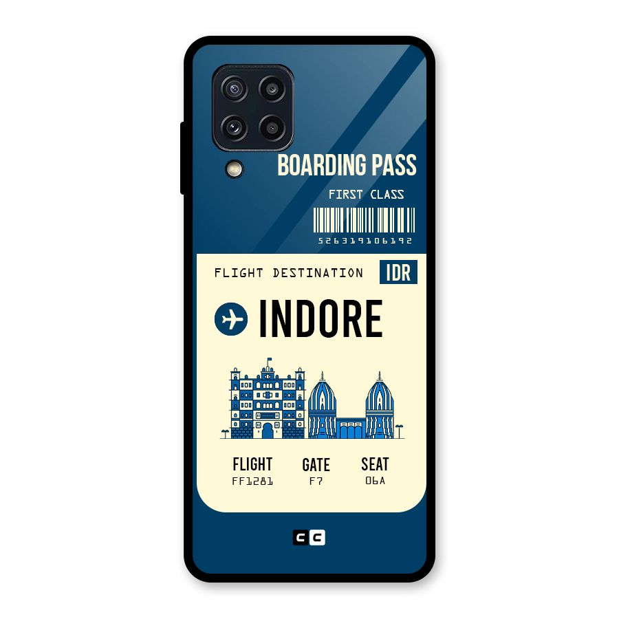 Indore Boarding Pass Glass Back Case for Galaxy M32