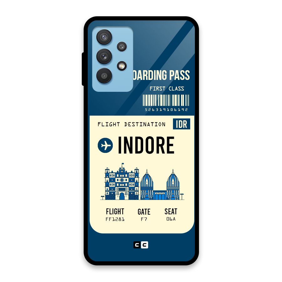 Indore Boarding Pass Glass Back Case for Galaxy M32 5G