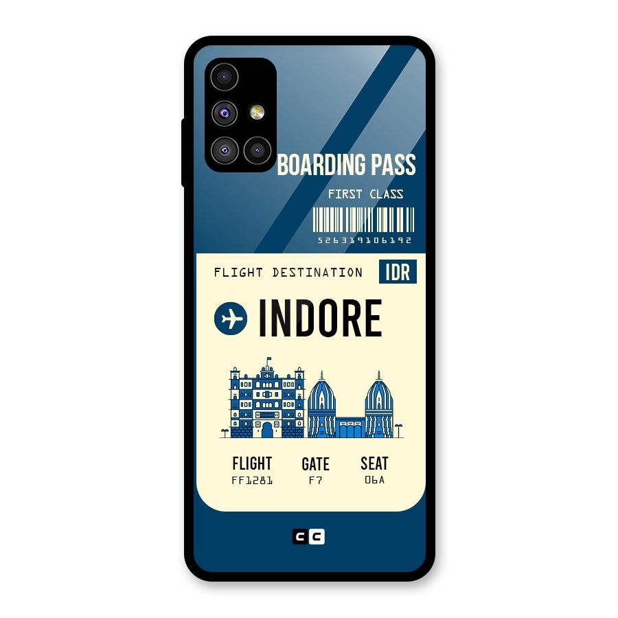 Indore Boarding Pass Glass Back Case for Galaxy M51