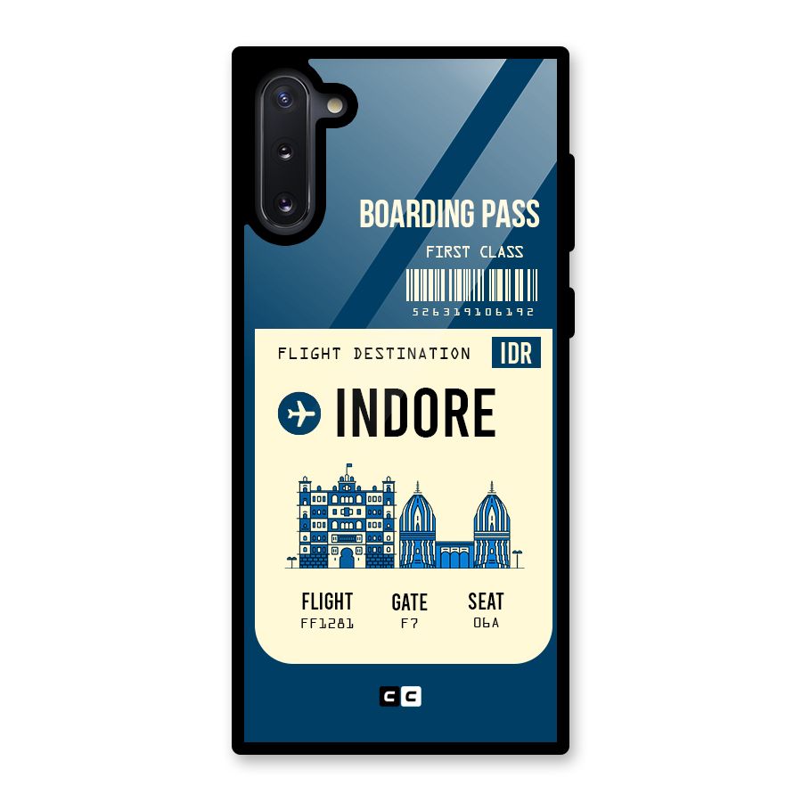 Indore Boarding Pass Glass Back Case for Galaxy Note 10