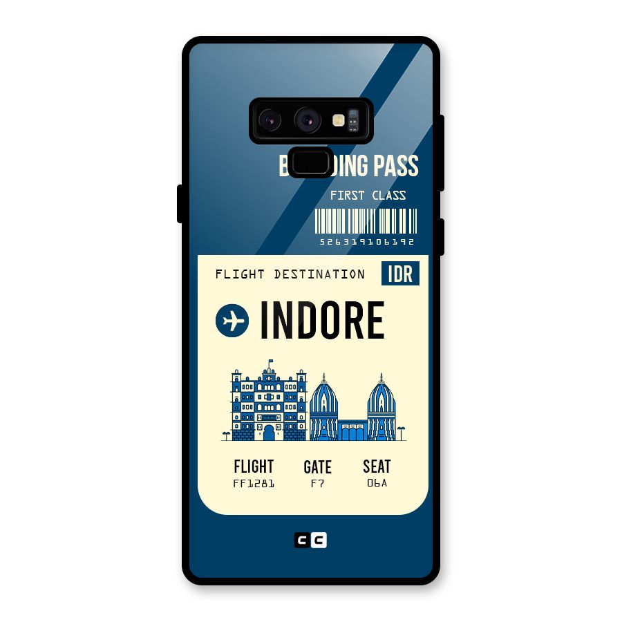 Indore Boarding Pass Glass Back Case for Galaxy Note 9