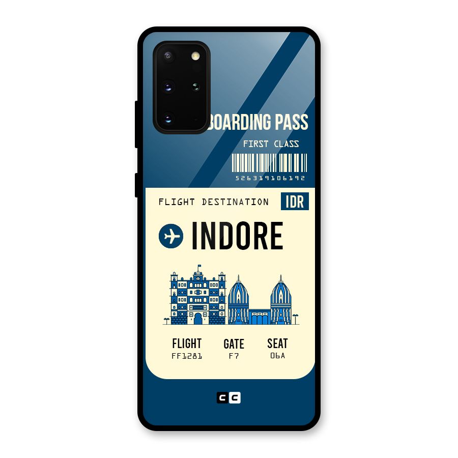 Indore Boarding Pass Glass Back Case for Galaxy S20 Plus