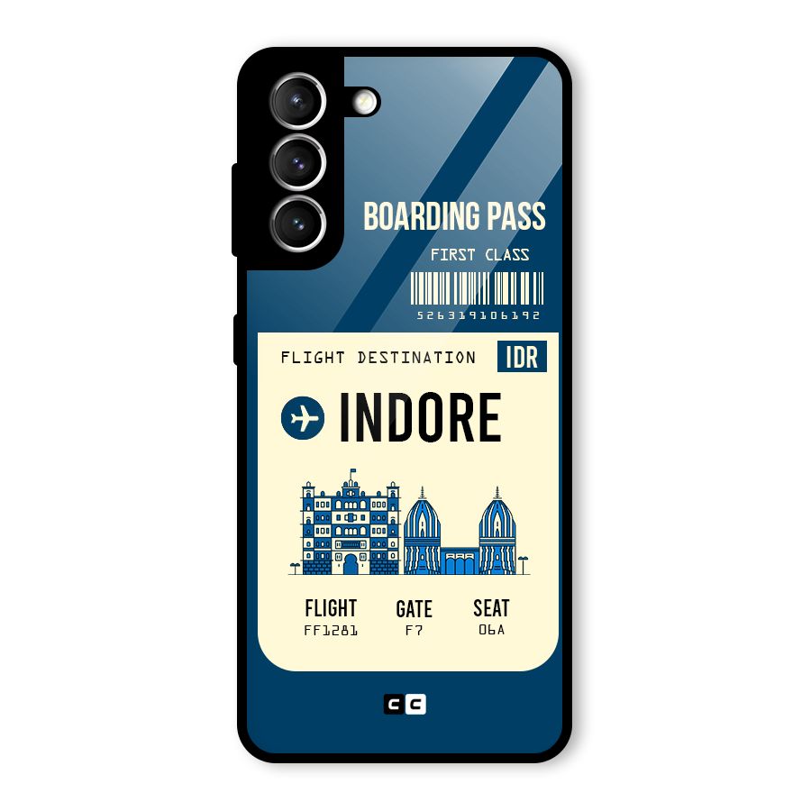 Indore Boarding Pass Glass Back Case for Galaxy S21 5G