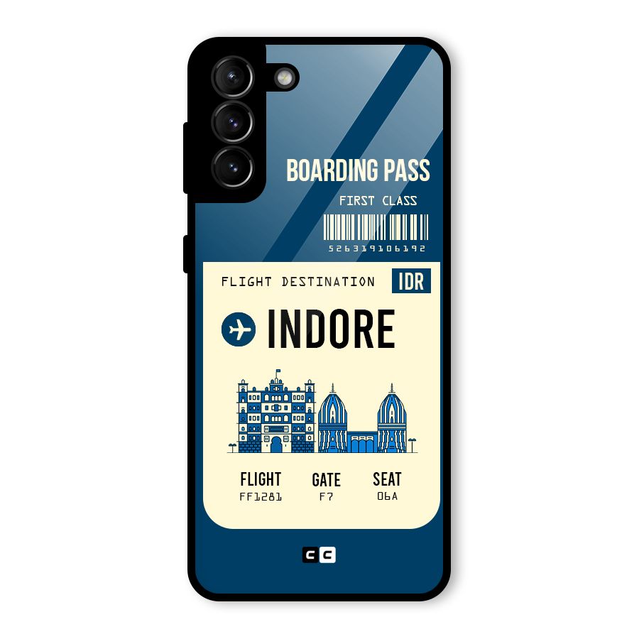 Indore Boarding Pass Glass Back Case for Galaxy S21 Plus