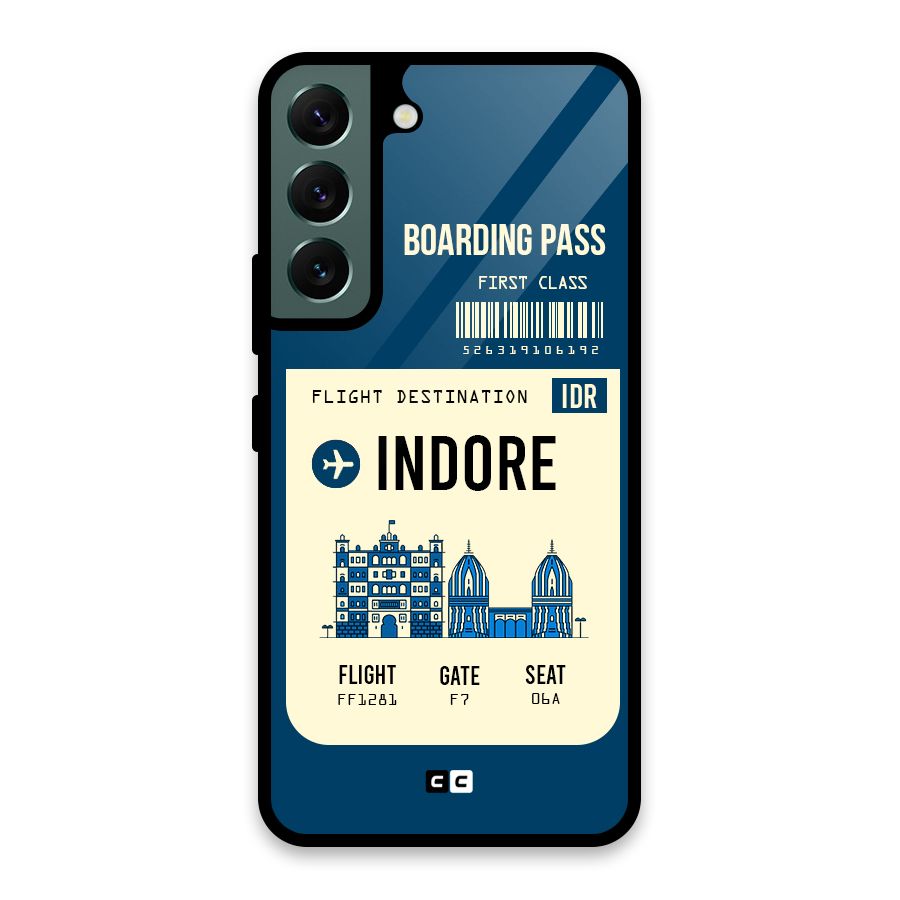 Indore Boarding Pass Glass Back Case for Galaxy S22 5G
