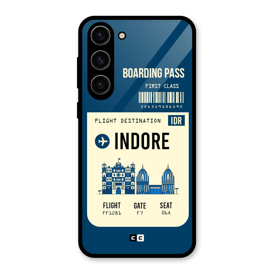 Indore Boarding Pass Glass Back Case for Galaxy S23 Plus