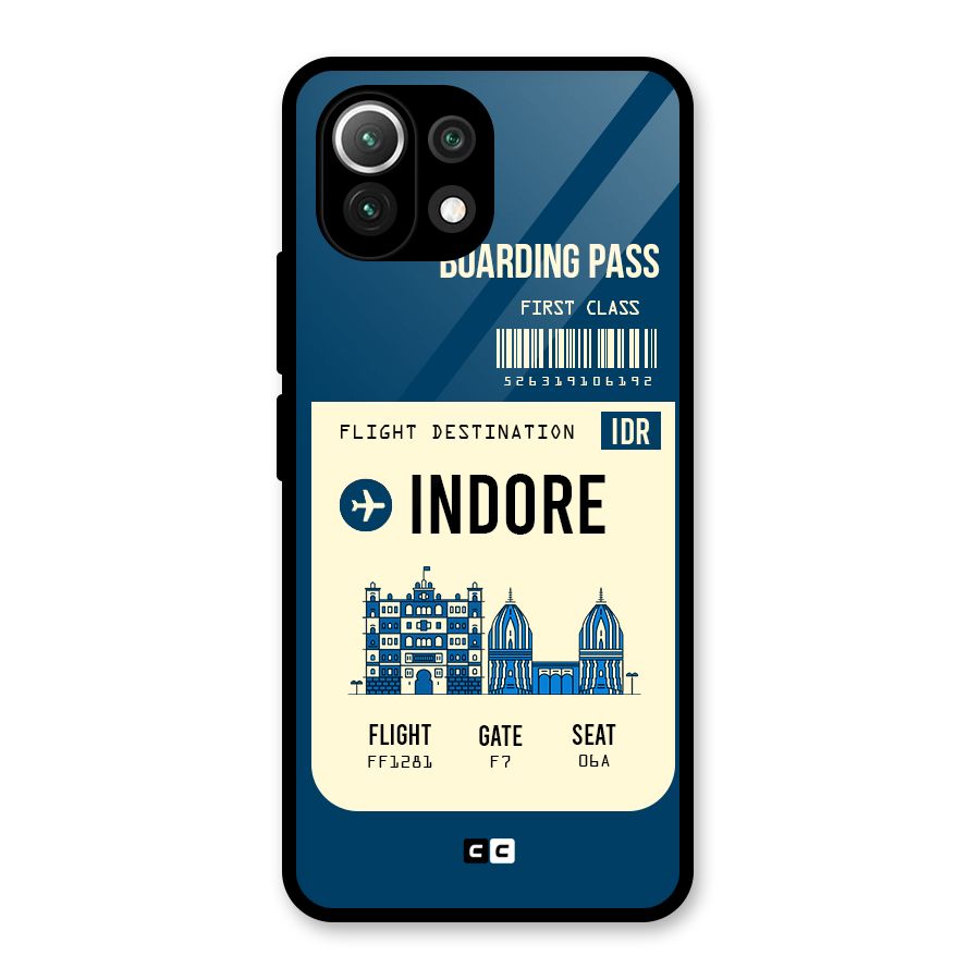 Indore Boarding Pass Glass Back Case for Mi 11 Lite