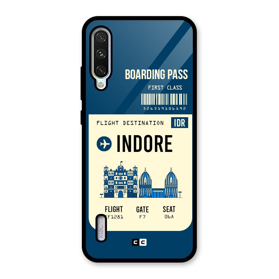 Indore Boarding Pass Glass Back Case for Mi A3