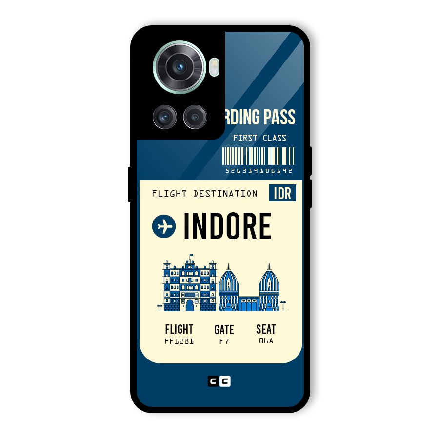 Indore Boarding Pass Glass Back Case for OnePlus 10R