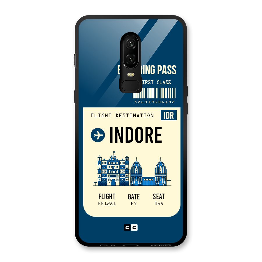 Indore Boarding Pass Glass Back Case for OnePlus 6