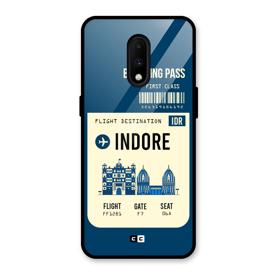 Indore Boarding Pass Glass Back Case for OnePlus 7