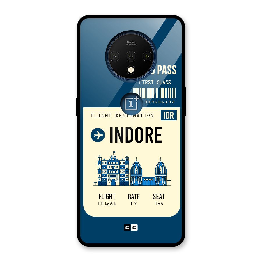 Indore Boarding Pass Glass Back Case for OnePlus 7T
