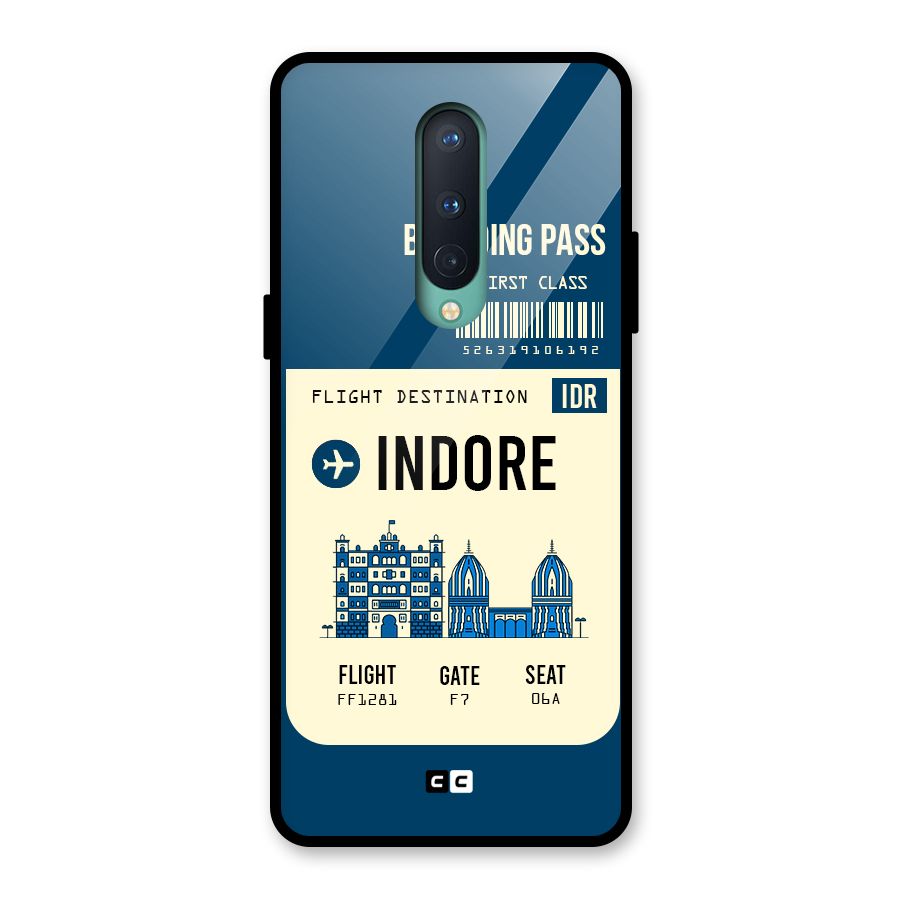 Indore Boarding Pass Glass Back Case for OnePlus 8