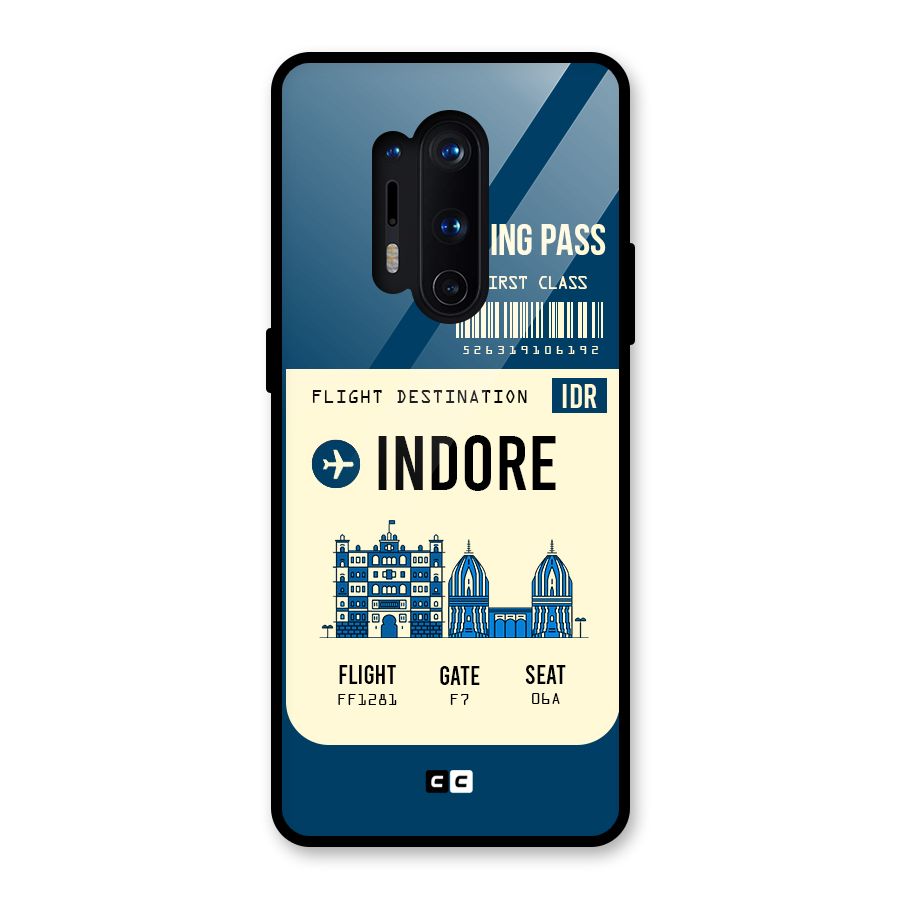 Indore Boarding Pass Glass Back Case for OnePlus 8 Pro