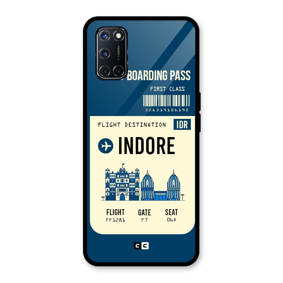 Indore Boarding Pass Glass Back Case for Oppo A52