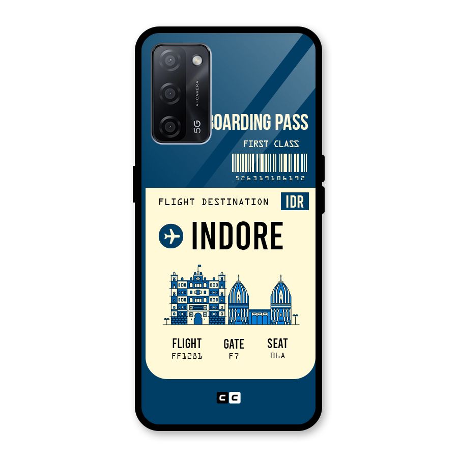 Indore Boarding Pass Glass Back Case for Oppo A53s 5G