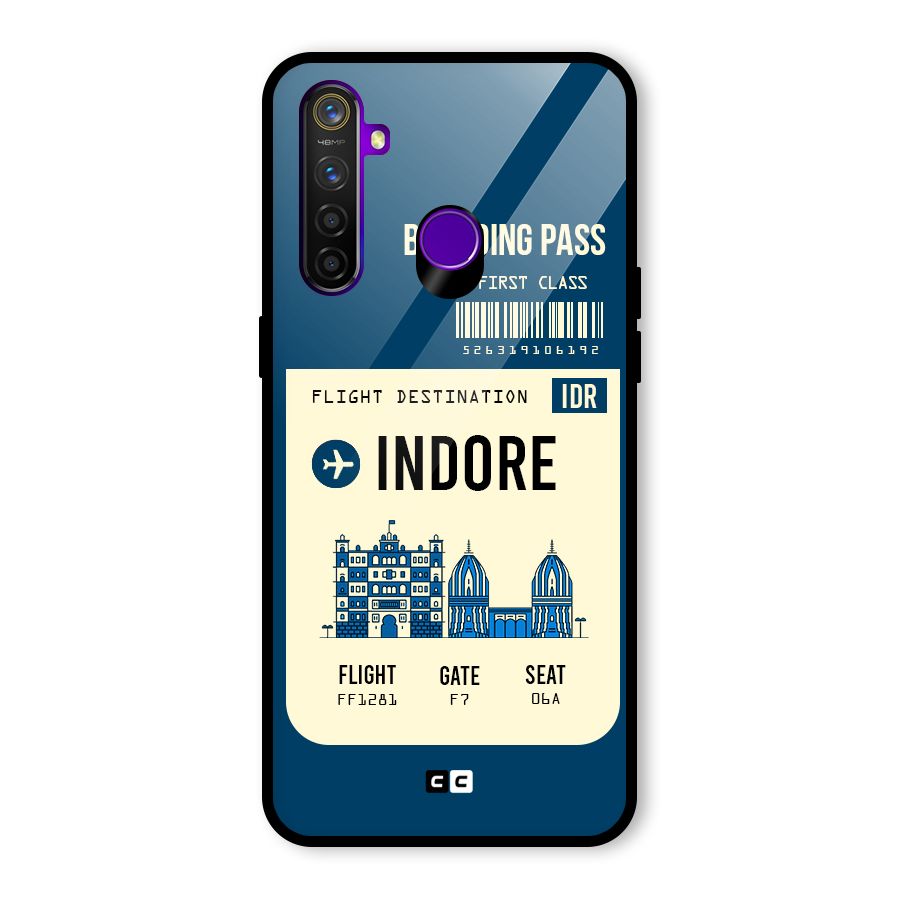 Indore Boarding Pass Glass Back Case for Realme 5 Pro