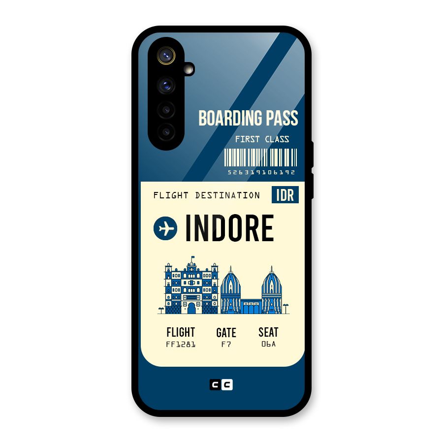 Indore Boarding Pass Glass Back Case for Realme 6