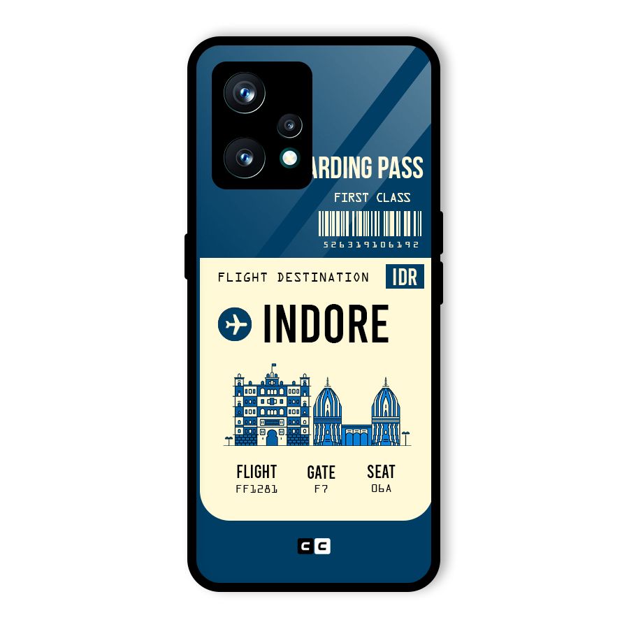 Indore Boarding Pass Glass Back Case for Realme 9 Pro Plus 5G