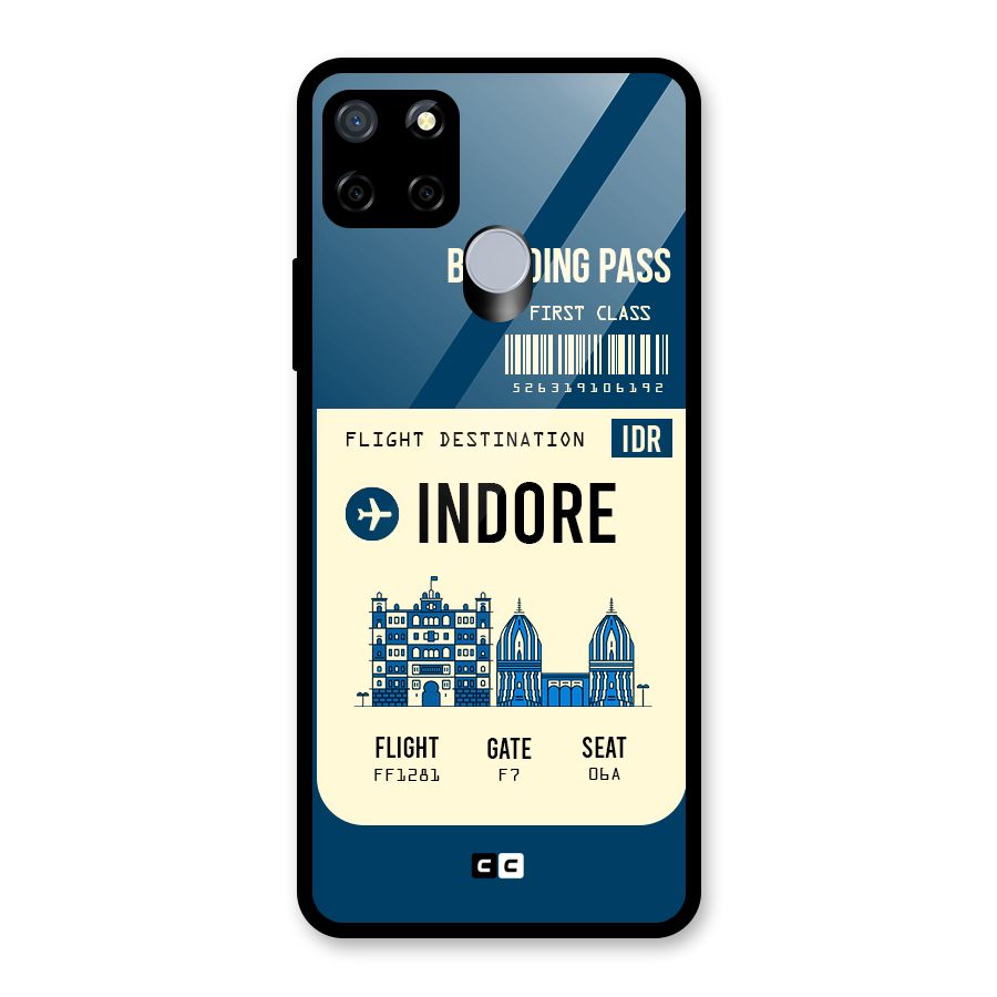 Indore Boarding Pass Glass Back Case for Realme C15