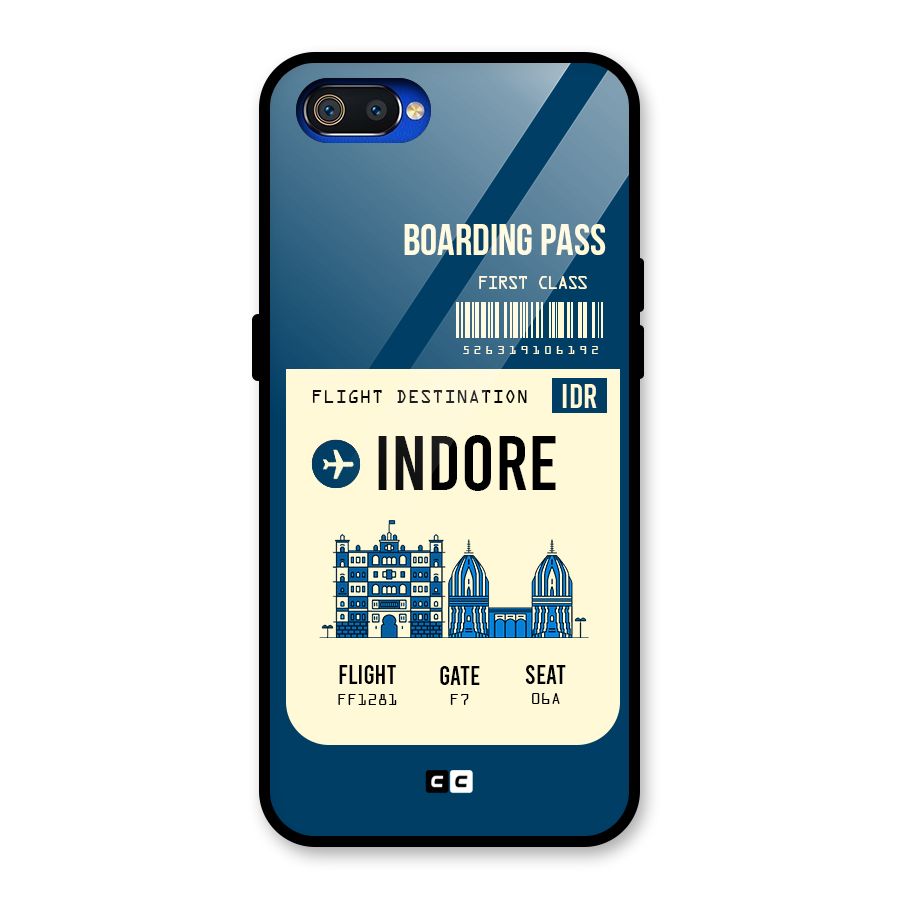 Indore Boarding Pass Glass Back Case for Realme C2
