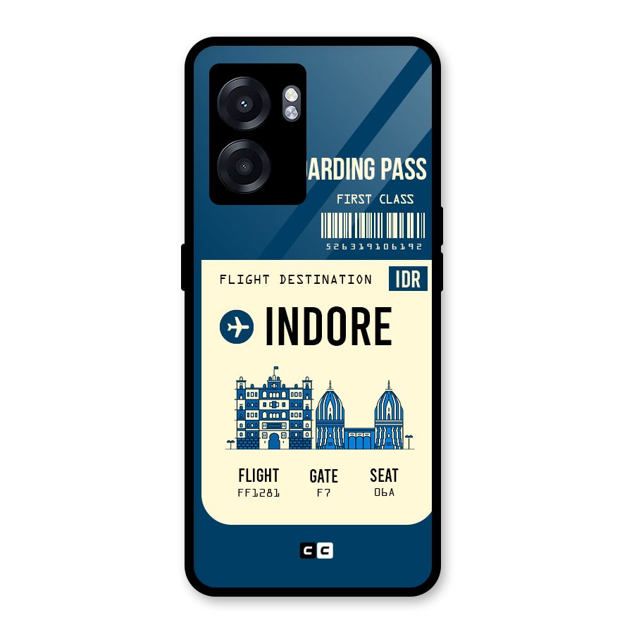 Indore Boarding Pass Glass Back Case for Realme Narzo 50 5G