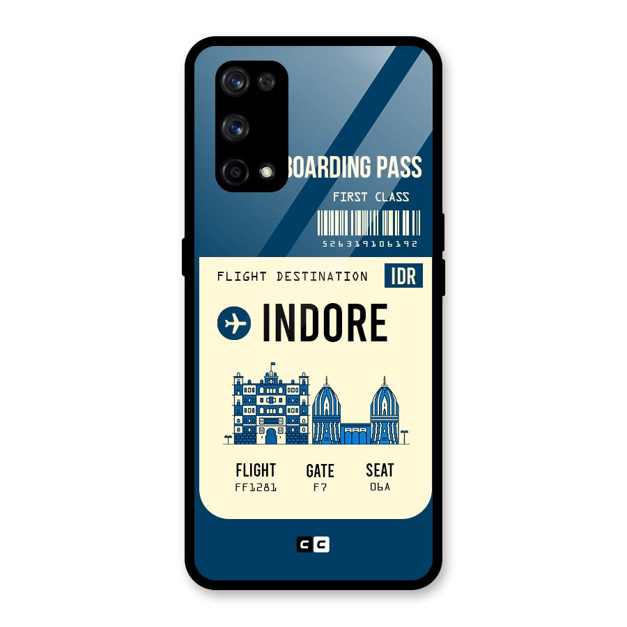 Indore Boarding Pass Glass Back Case for Realme X7 Pro
