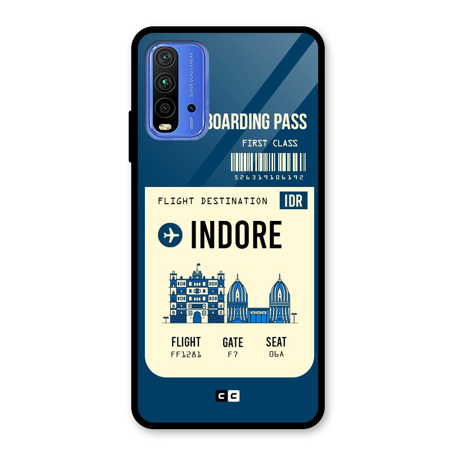 Indore Boarding Pass Glass Back Case for Redmi 9 Power