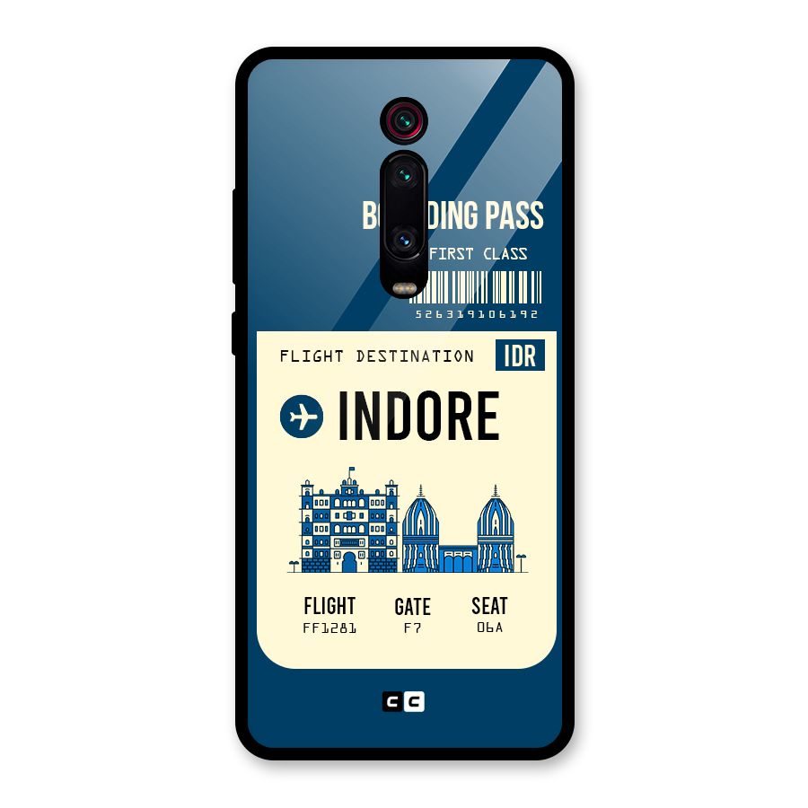 Indore Boarding Pass Glass Back Case for Redmi K20