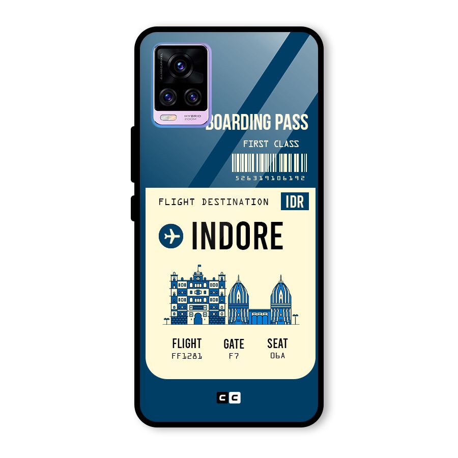Indore Boarding Pass Glass Back Case for Vivo V20 Pro