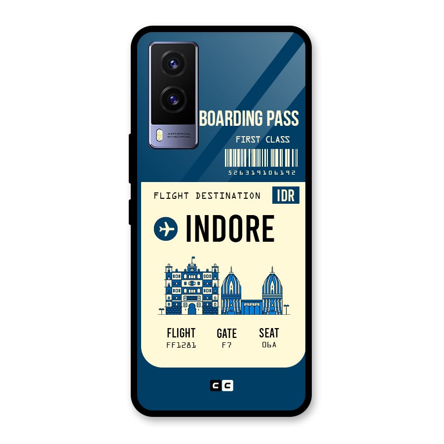 Indore Boarding Pass Glass Back Case for Vivo V21e 5G