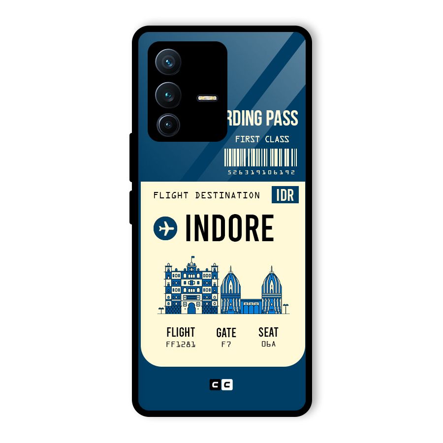 Indore Boarding Pass Glass Back Case for Vivo V23 Pro