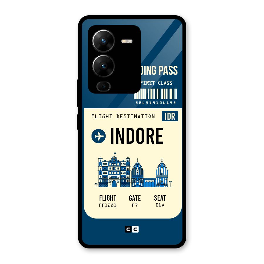 Indore Boarding Pass Glass Back Case for Vivo V25 Pro