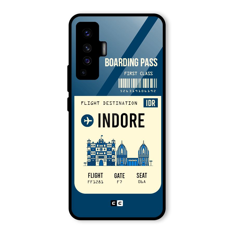 Indore Boarding Pass Glass Back Case for Vivo X50
