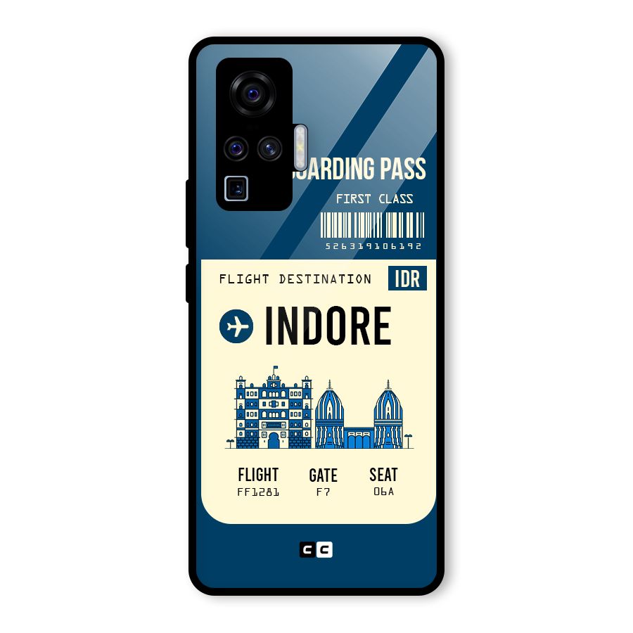Indore Boarding Pass Glass Back Case for Vivo X50 Pro