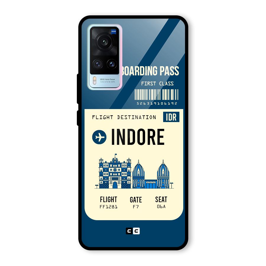 Indore Boarding Pass Glass Back Case for Vivo X60