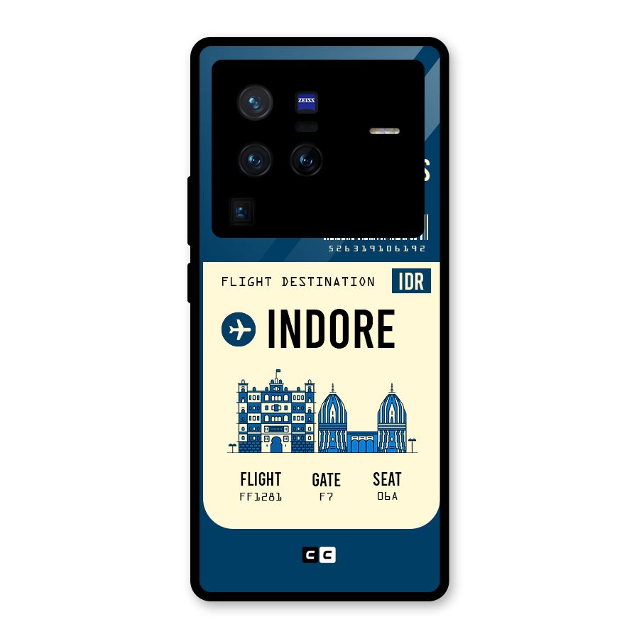 Indore Boarding Pass Glass Back Case for Vivo X80 Pro